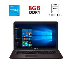 Ноутбук Б-класс Asus X756U / 17.3" (1600x900) TN / Intel Core i5-6200U (2 (4) ядра по 2.3 - 2.8 GHz) / 8 GB DDR4 / 1000 GB HDD / Intel HD Graphics 520 / WebCam
