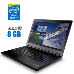 Ноутбук Б-клас Lenovo ThinkPad L560 / 15.6" (1920x1080) IPS / Intel Core i7-6600U (2 (4) ядра по 2.6 - 3.4 GHz) / 8 GB DDR3 / 192 GB SSD / Intel HD Graphics 520 / WebCam