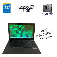 Ноутбук Б клас Lenovo IdeaPad U530 / 15.6" (1920x1080) TN Touch / Intel Core i7-4500U (2 (4) ядра по 1.8 - 3.0 GHz) / 8 GB DDR3 / 256 GB SSD / nVidia GeForce GT 730M, 2 GB DDR3, 128-bit / WebCam