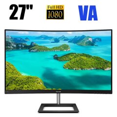 Новый монитор Philips 272E1CA/00 / 27" (1920x1080) VA изогнутый / DisplayPort, HDMI, VGA