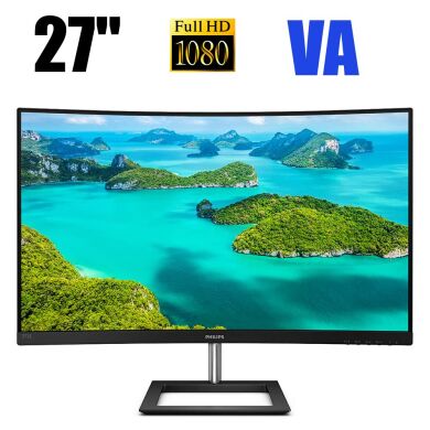 Новый монитор Philips 272E1CA/00 / 27" (1920x1080) VA изогнутый / DisplayPort, HDMI, VGA Новый монитор Philips 272E1CA/00 / 27" (1920x1080) VA изогнутый / DisplayPort, HDMI, VGA