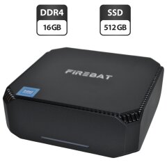 Новий неттоп Firebat AK2 Plus MiniPC USFF / Intel N150 (4 ядра по 3.6 GHz) / 16 GB DDR4 / 512 GB SSD / Intel UHD Graphics / Wi-Fi, Bluetooth