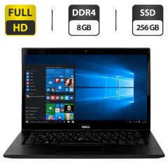 Ультрабук Б-класс Dell Latitude 7480 / 14" (1920x1080) IPS / Intel Core i5-7300U (2 (4) ядра по 2.6 - 3.5 GHz) / 8 GB DDR4 / 256 GB SSD / Intel HD Graphics 620 / WebCam / HDMI