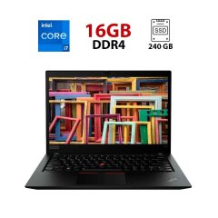 Ультрабук Lenovo ThinkPad T14s / 14" (1920x1080) IPS / Intel Core i7-10610U (4 (8) ядра по 1.8 - 4.9 GHz) / 16 GB DDR4 / 240 GB SSD / Intel UHD Graphics / WebCam