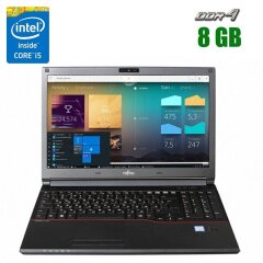 Ноутбук Fujitsu LifeBook E556 / 15.6" (1920x1080) IPS / Intel Core i5-6200U (2 (4) ядра по 2.3 - 2.8 GHz) / 8 GB DDR4 / 500 GB HDD / Intel HD Graphics 520 / WebCam