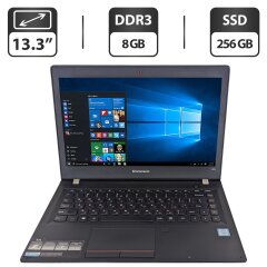 Ноутбук Lenovo E31-80 / 13.3" (1366x768) TN / Intel Core i3-6006U (2 (4) ядра по 2.0 GHz) / 8 GB DDR3 / 256 GB SSD / Intel HD Graphics 520 / WebCam