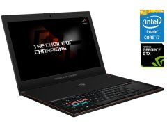 Игровой ноутбук Asus ROG Zephyrus GX501 / 15.6" (1920x1080) IPS / Intel Core i7-7700HQ (4 (8) ядра по 2.8 - 3.8 GHz) / 24 GB DDR4 / 1000 GB SSD / nVidia GeForce GTX 1080 Max-Q, 8 GB GDDR5, 256-bit / WebCam / Win 10