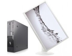 Комплект ПК: Fujitsu Esprimo E500 E85+ SFF / Intel Core i3-2120 (2 (4) ядра по 3.3 GHz) / 16 GB DDR3 / 480 GB SSD / Intel HD Graphics 2000 + Монитор AOC E2460PQ / 24" (1920x1080) TN + клавиатура и мышь / Цена указана с НДС