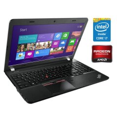 Ноутбук Б-класс Lenovo ThinkPad E550 / 15.6" (1920x1080) TN / Intel Core i7-5500U (2 (4) ядра по 2.4 - 3.0 GHz) / 8 GB DDR3 / 192 GB SSD / AMD Radeon R7 M265, 2 GB DDR3, 128-bit / WebCam / Win 10 Pro
