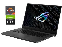 Игровой ноутбук Б-класс Asus ROG Zephyrus GA503RM / 15.6" (2560x1440) IPS / AMD Ryzen 7 6800HS (8 (16) ядер по 3.2 - 4.7 GHz) / 16 GB DDR5 / 1000 GB SSD / nVidia GeForce RTX 3070 Ti, 8 GB GDDR6, 256-bit / WebCam
