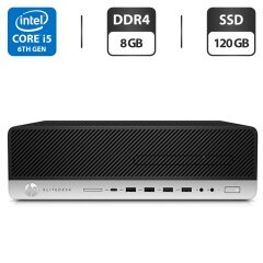Компьютер HP EliteDesk 800 G3 SFF / Intel Core i5-6500 (4 ядра по 3.2 - 3.6 GHz) / 8 GB DDR4 / 120 GB SSD / Intel HD Graphics 530 / Windwos 11 Pro