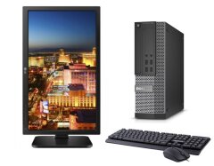 Комплект ПК: Dell OptiPlex 7020 SFF / Intel Core i5-4570 (4 ядра по 3.2 - 3.6 GHz) / 8 GB DDR3 / 240 GB SSD / Intel HD Graphics 4600 + Монитор LG 24MB37PM / 24" (1920x1080) IPS / DVI, VGA, Audio / 2x 1W + Maxxter USB Black