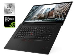 Ігровий ультрабук Lenovo ThinkPad X1 Extreme Gen 3 / 15.6" (1920x1080) IPS / Intel Core i7-10850H (6 (12) ядер по 2.7 - 5.1 GHz) / 16 GB DDR4 / 256 GB SSD + 256 GB SSD / nVidia GeForce GTX 1650 Max-Q, 4 GB GDDR6, 128-bit / WebCam / Win 11 Pro