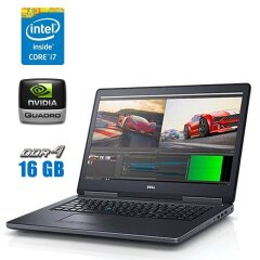 Мобильная рабочая станция Dell Precision 7520 / 15.6" (1920x1080) IPS / Intel Core i7-7700HQ (4 (8) ядра по 2.8 - 3.8 GHz) / 16 GB DDR4 / 256 GB SSD + 1000 GB HDD / nVidia Quadro M1200, 4 GB GDDR5, 128-bit / WebCam