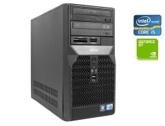 Игровой ПК Fujitsu Esprimo P1510 Tower / Intel Core i5-750 (4 ядра по 2.66 - 3.2 GHz) / 8 GB DDR3 / 500 GB HDD / nVidia GeForce 9400 GT, 1 GB DDR2, 128-bit / DVD-ROM