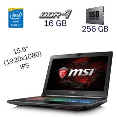Игровой ноутбук MSI GT62VR 7RD / 15.6" (1920x1080) IPS / Intel Core i7-7700HQ (4 (8) ядра по 2.8 - 3.8 GHz) / 16 GB DDR4 / 256 GB SSD / nVidia GeForce GTX 1060, 6 GB GDDR5, 192-bit / WebCam