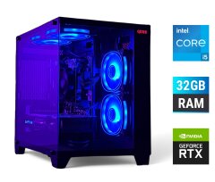 Ігровий ПК Gaming PC Tower / Intel Core i5-11400F (6 (12) ядер по 2.6 - 4.4 GHz) / 32 GB DDR4 / 500 GB SSD / nVidia GeForce RTX 2060 Super, 8 GB GDDR6, 256-bit