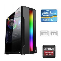 Ігровий ПК / Intel Core i7-2600 (4 (8) ядра по 3.4 - 3.8 GHz) / 8 GB DDR3 / 120 GB SSD + 500 GB HDD / AMD Radeon RX 580, 8 GB GDDR5, 256-bit