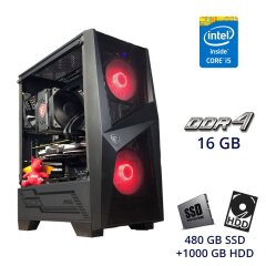 Игровой ПК MSI MAG Forge 100M Tower / Intel Core i5-10400F (6 (12) ядер по 2.9 - 4.3 GHz) / 16 GB DDR4 / 480 GB SSD+1000 GB HDD / nVidia GeForce GTX 1070, 8 GB GDDR5, 256-bit / 620W / Wi-Fi модуль