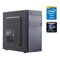 Ігровий ПК Vinga CS301B Tower / Intel Xeon E3-1230 v6 (4 (8) ядра по 3.5 - 3.9 GHz) (аналог i7-6700) / 8 GB DDR4 / 128 GB SSD M.2 / nVidia GeForce GTX 750 Ti, 2 GB GDDR5, 128-bit / 400W / Win 10 Pro