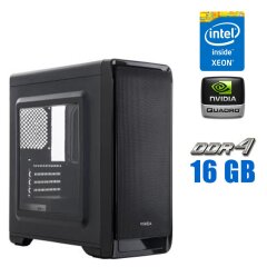 Ігровий ПК Vinga Smart Tower NEW / Intel Xeon E3-1240 v5 (4 (8) ядра по 3.5 - 3.9 GHz) (аналог Core i7-6700) / 16 GB DDR4 / 512 GB SSD M.2 / nVidia Quadro K6000, 12 GB GDDR5, 384-bit / 450W NEW