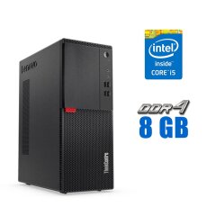 Компьютер Lenovo ThinkCentre M710t Tower / Intel Core i5-7400 (4 ядра по 3.0 - 3.5 GHz) / 8 GB DDR4 / 240 GB SSD / Intel HD Graphics 630