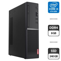 Комп'ютер Lenovo V520S SFF / Intel Core i5-7500 (4 ядра по 3.4 - 3.8 GHz) / 8 GB DDR4 / 240 GB SSD / Intel HD Graphics 630 / DVD-ROM / VGA