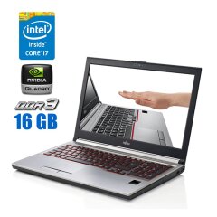 Мобільна робоча станція Fujitsu Celsius H730 / 15.6" (1920x1080) IPS / Intel Core i7-4800MQ (4 (8) ядра по 2.7 - 3.7 GHz) / 16 GB DDR3 / 256 GB SSD / nVidia Quadro K1100M, 2 GB GDDR5, 128-bit / WebCam / DVD-ROM