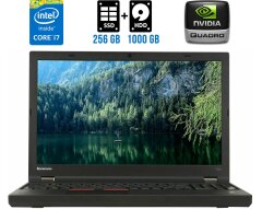 Мобільна робоча станція Lenovo Thinkpad W541 / 15.6" (1920x1080) TN / Intel Core i7-4810MQ (4 (8) ядра по 2.8 - 3.8 GHz) / 16 GB DDR3 / 256 GB SSD + 1000 GB HDD / nVidia Quadro K2100M, 2 GB GDDR5, 128-bit / WebCam