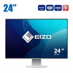 Монитор EIZO FlexScan EV2456 White / 24" (1920x1200) IPS / DisplayPort, HDMI, DVI, VGA, USB 3.1, Audio / VESA 100x100 / Встроенные колонки 2x 1W