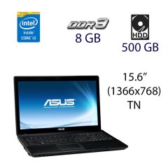 Ноутбук Asus X54C / 15.6" (1366x768) TN / Intel Core i3-2350M (2 (4) ядра по 2.3 GHz) / 8 GB DDR3 / 500 GB HDD / WebCam / DVD-RW / Бездротова миша