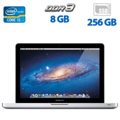Ноутбук Б-клас Apple MacBook Pro A1278 Mid 2012 / 13.3" (1280x800) TN / Intel Core i5-3210M (2 (4) ядра по 2.5 - 3.1 GHz) / 8 GB DDR3 / 256 GB SSD / Intel HD Graphics 4000 / WebCam / Thunderbolt