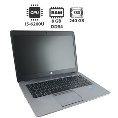 Ультрабук HP EliteBook 840 G3 / 14" (1366x768) TN / Intel Core i5-6200U (2 (4) ядра по 2.3 - 2.8 GHz) / 8 GB DDR4 / 240 GB SSD / Intel HD Graphics 520 / DisplayPort