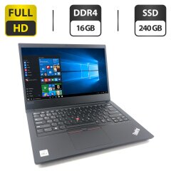 Ультрабук Lenovo ThinkPad E14 Gen 2 / 14" (1920x1080) IPS / Intel Core i5-10210U (4 (8) ядра по 1.6 - 4.2 GHz) / 16 GB DDR4 / 240 GB SSD M.2 / Intel UHD Graphics / WebCam