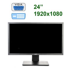 Уценка - Acer B243H / 24" / (1920x1080) TN+Film / 2x USB 2.0, VGA, DVI / царапина на матрице