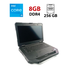 Защищенный ноутбук Dell Latitude 5414 Rugged / 14" (1920x1080) IPS Touch / Intel Core i5-6300U (2 (4) ядра по 2.4 - 3.0 GHz) / 8 GB DDR4 / 256 GB SSD / Intel HD Graphics 520 / WebCam