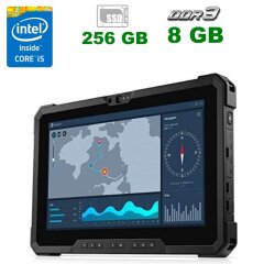 Защищенный планшет Dell Latitude 7212 Rugged Extreme Tablet / 11.6'' (1920x1080) IPS Touch / Intel Core i3-7100U (2 (4) ядра по 2.4 GHz) / 8 GB DDR3 / 128 GB SSD / Intel HD Graphics 620 / два АКБ / две камеры / без клавиатуры