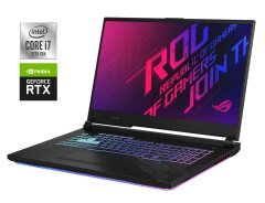 Ігровий ноутбук Asus ROG Strix GL712LWS / 17.3" (1920x1080) IPS / Intel Core i7-10750H (6 (12) ядер по 2.6 - 5.0 GHz) / 16 GB DDR4 / 512 GB SSD / nVidia GeForce RTX 2070 Super, 8 GB GDDR6, 256-bit