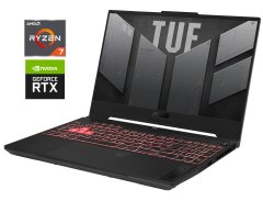 Ігровий ноутбук Asus TUF Gaming A15 FA507XI / 15.6" (1920x1080) IPS / AMD Ryzen 7 7735HS (8 (16) ядер по 3.2 - 4.75 GHz) / 16 GB DDR5 / 1000 GB SSD NVMe / nVidia GeForce RTX 4050, 6 GB GDDR6, 96-bit / WebCam