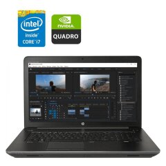 Мобильная рабочая станция HP ZBook 17 G3 / 17.3" (1920x1080) IPS / Intel Core i7-6820HQ (4 (8) ядра по 2.7 - 3.6 GHz) / 32 GB DDR4 / 128 GB SSD + 512 GB SSD + 1000 GB HDD / nVidia Quadro M3000M, 4 GB GDDR5, 256-bit / WebCam / HDMI