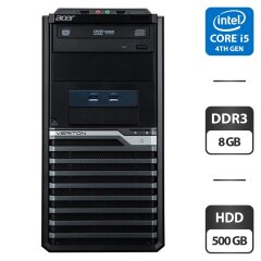 Компьютер Acer Veriton M4630G Tower / Intel Core i5-4440S (4 ядра по 2.8 - 3.3 GHz) / 8 GB DDR3 / 500 GB HDD / Intel HD Graphics 4600 / 500W