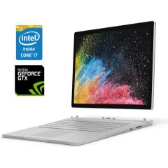 Игровой ультрабук-трансформер Microsoft Surface Book 2 / 15.0" (3240x2160) IPS Touch / Intel Core i7-8650U (4 (8) ядра по 1.9 - 4.2 GHz) / 16 GB DDR4 / 512 GB SSD NVMe / nVidia GeForce GTX 1060 Max-Q, 6 GB GDDR5, 192-bit / WebCam