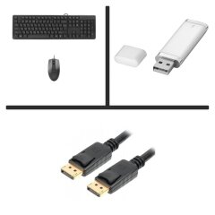 Б/У клавиатура и мышка + Кабели + Флеш память USB 32 GB