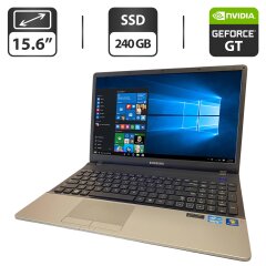 Ноутбук Б-класс Samsung NP300E5A / 15.6" (1366x768) TN / Intel Core i5-2430M (2 (4) ядра по 2.4 - 3.0 GHz) / 8 GB DDR3 / 240 GB SSD / nVidia GeForce GT 520MX, 1 GB GDDR3, 64-bit / WebCam / DVD-ROM