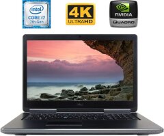 Мобильная рабочая станция Б-класс Dell Precision 7720 / 17.3" (3840x2160) IPS / Intel Core i7-7820HQ (4 (8) ядра по 2.9 - 3.9 GHz) / 32 GB DDR4 / 1000 GB SSD / nVidia Quadro P3000, 6 GB GDDR5, 192-bit / WebCam / miniDP / HDMI