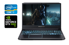 Игровой ноутбук Б-класс Acer Predator PH315-52 / 15.6" (1920x1080) IPS / Intel Core i7-9750H (6 (12) ядер по 2.6 - 4.5 GHz) / 16 GB DDR4 / 480 GB SSD / nVidia GeForce GTX 1660 Ti, 6 GB GDDR6, 192-bit / WebCam / Windows 10