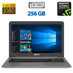 Игровой ноутбук Б-класс Asus ZenBook UX510UW / 15.6" (1920x1080) IPS / Intel Core i7-7500U (2 (4) ядра по 2.7 - 3.5 GHz) / 16 GB DDR4 / 256 GB SSD M.2 / nVidia GeForce GTX 960M, 4 GB GDDR5, 128-bit / WebCam / HDMI / АКБ NEW