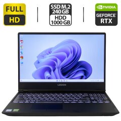 Ігровий ноутбук Б-клас Lenovo Legion Y540-15IRH / 15.6" (1920x1080) IPS / Intel Core i5-9300H (4 (8) ядра по 2.4 - 4.1 GHz) / 12 GB DDR4 / 240 GB SSD M.2 + 1000 GВ HDD / nVidia GeForce RTX 2060, 6 GB GDDR6, 192-bit / WebCam / HDMI