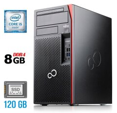Компьютер Fujitsu Esprimo P757/E90+ Tower / Intel Core i5-6500 (4 ядра по 3.2 - 3.6 GHz) / 8 GB DDR4 / 120 GB SSD / Intel HD Graphics 530 / 280W / DisplayPort / DVI