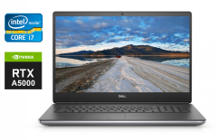 Мобильная рабочая станция Dell Precision 7760 / 17.3" (1920x1080) IPS / Intel Core i7-11850H (8 (16) ядер по 2.5 - 4.8 GHz) / 64 GB DDR4 / 1000 GB SSD / nVidia RTX A5000, 16 GB GDDR6, 256-bit / WebCam / Windows 11